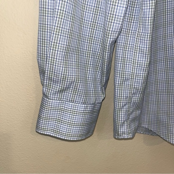 Jos A Bank Reserve Trad Fit Long Sleeve Button Down Shirt L Contrast Cuffs - Picture 2 of 9